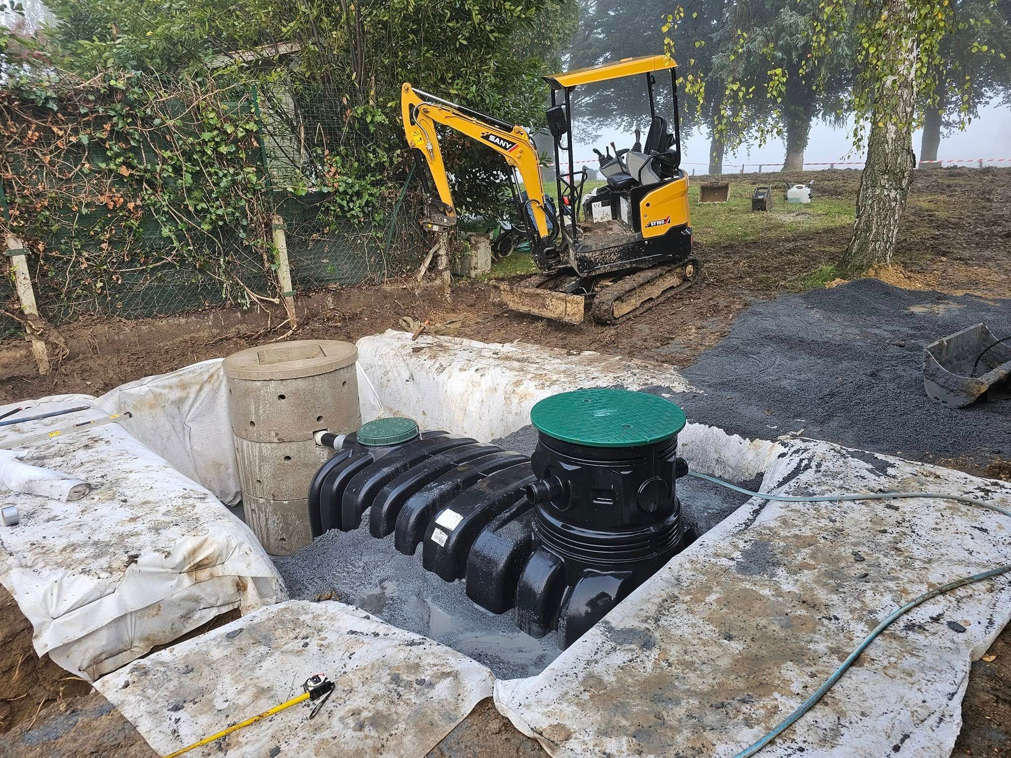 Travaux de terrassement près de Moult