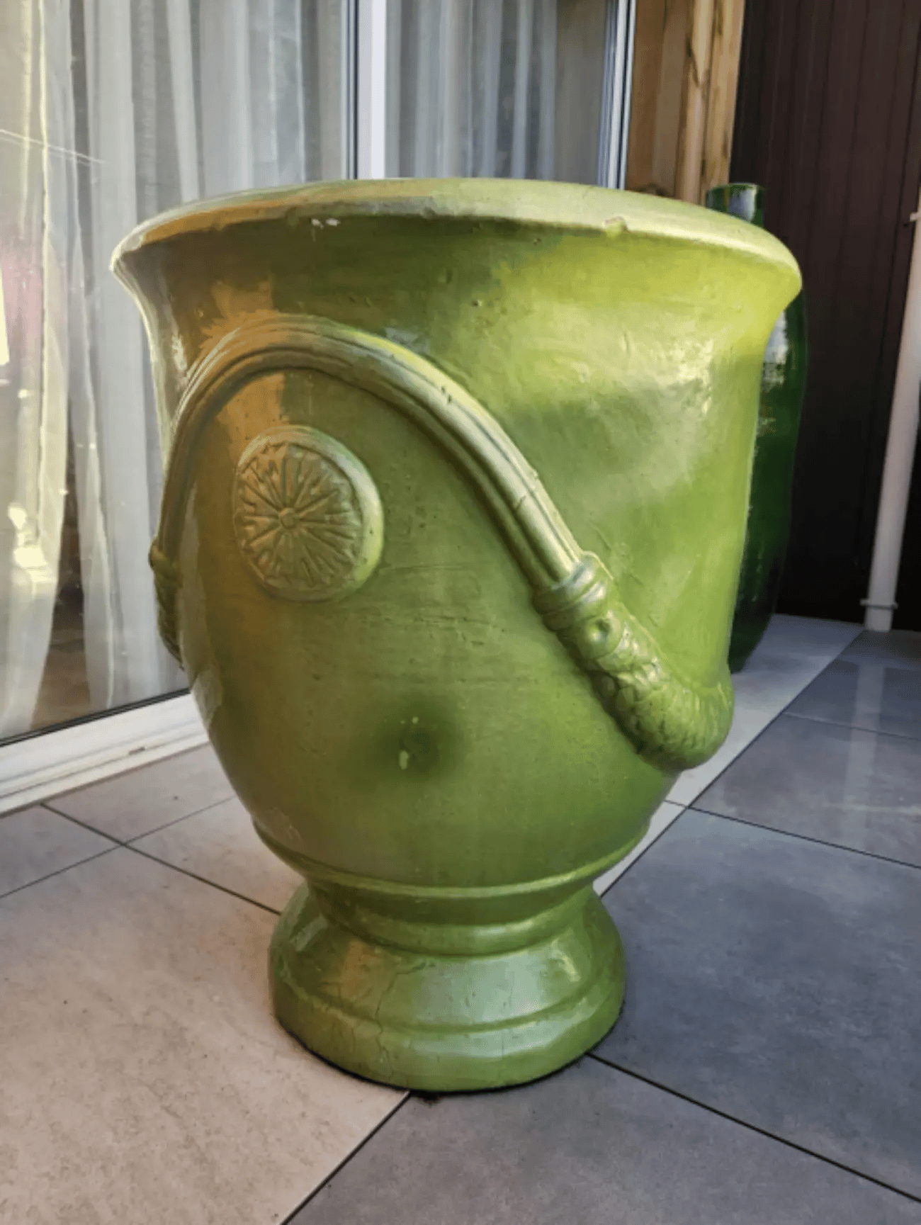 Poterie terre cuite verte extérieure
