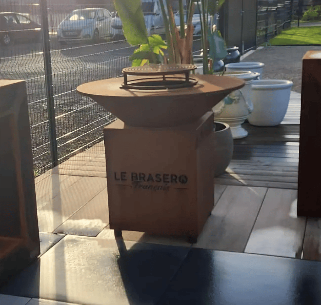 Brasero en acier Corten