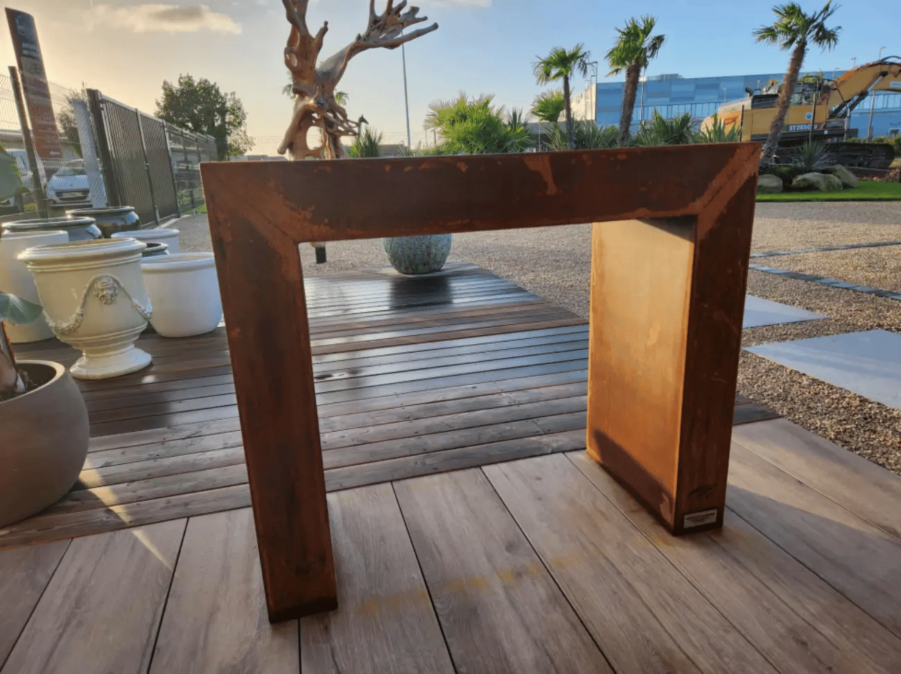 Table Mange Debout Acier Corten