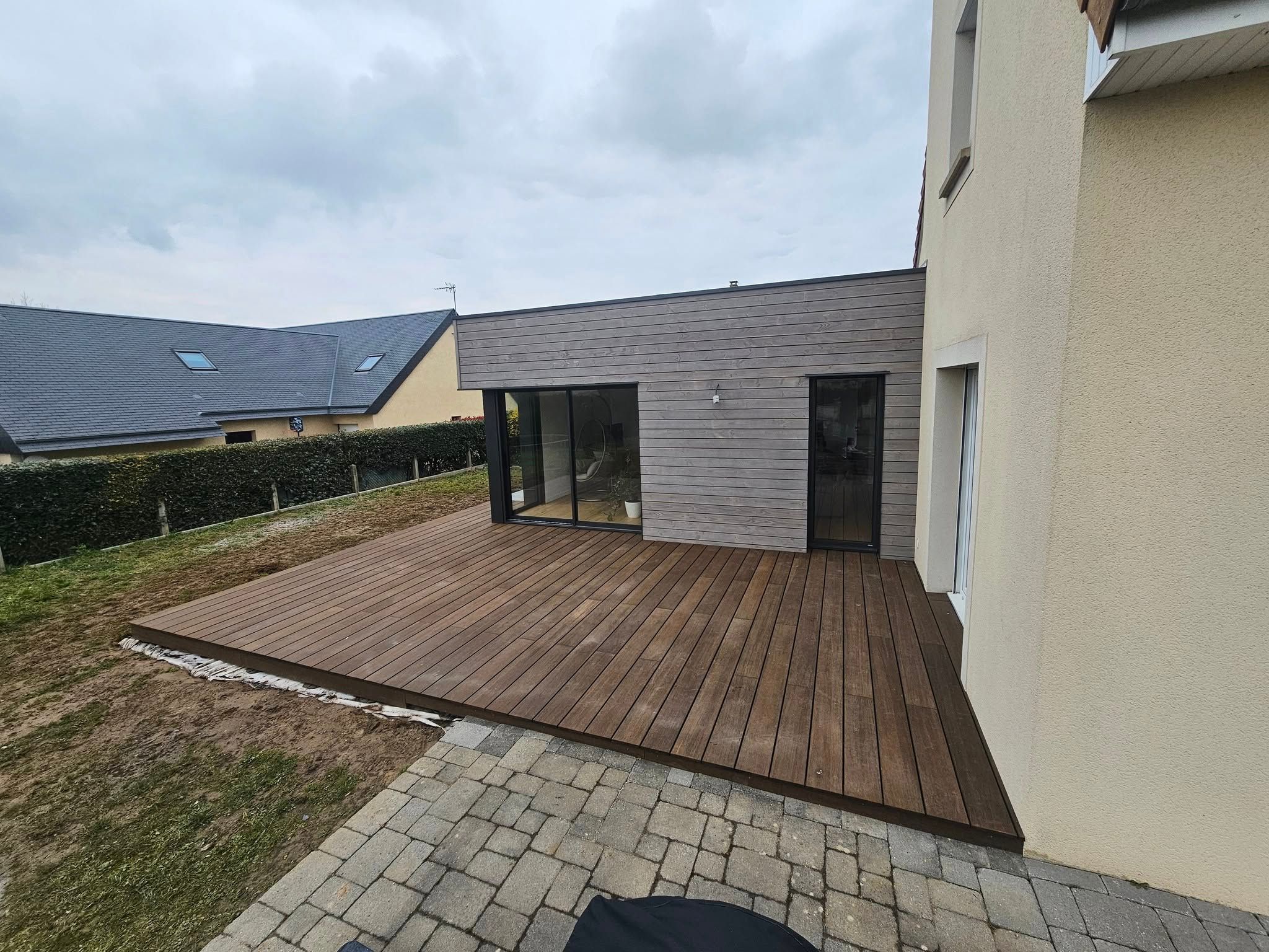 Aménagement d'une terrasse en bois dans le Calvados