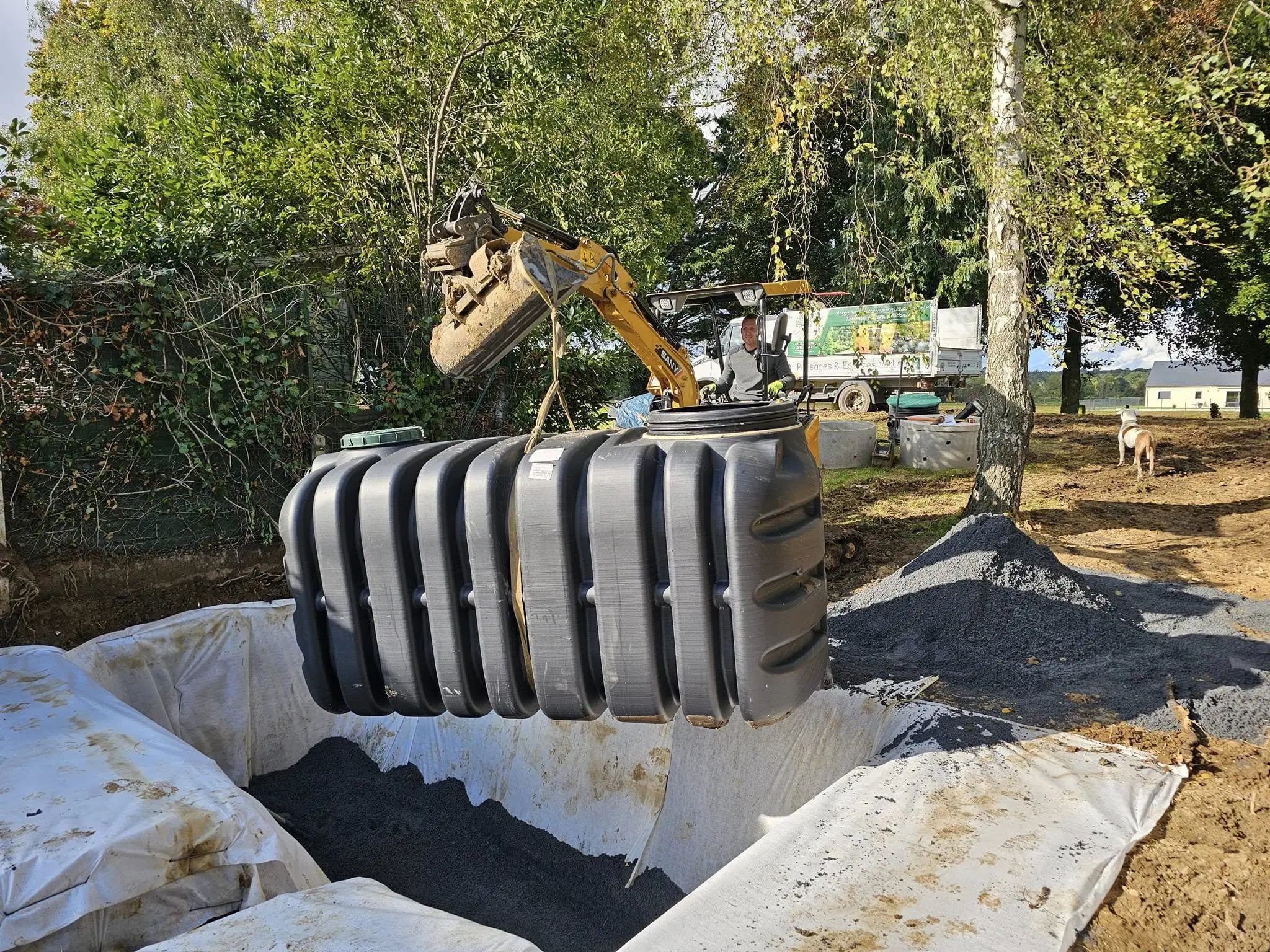 Installation d'une cuve dans le Calvados