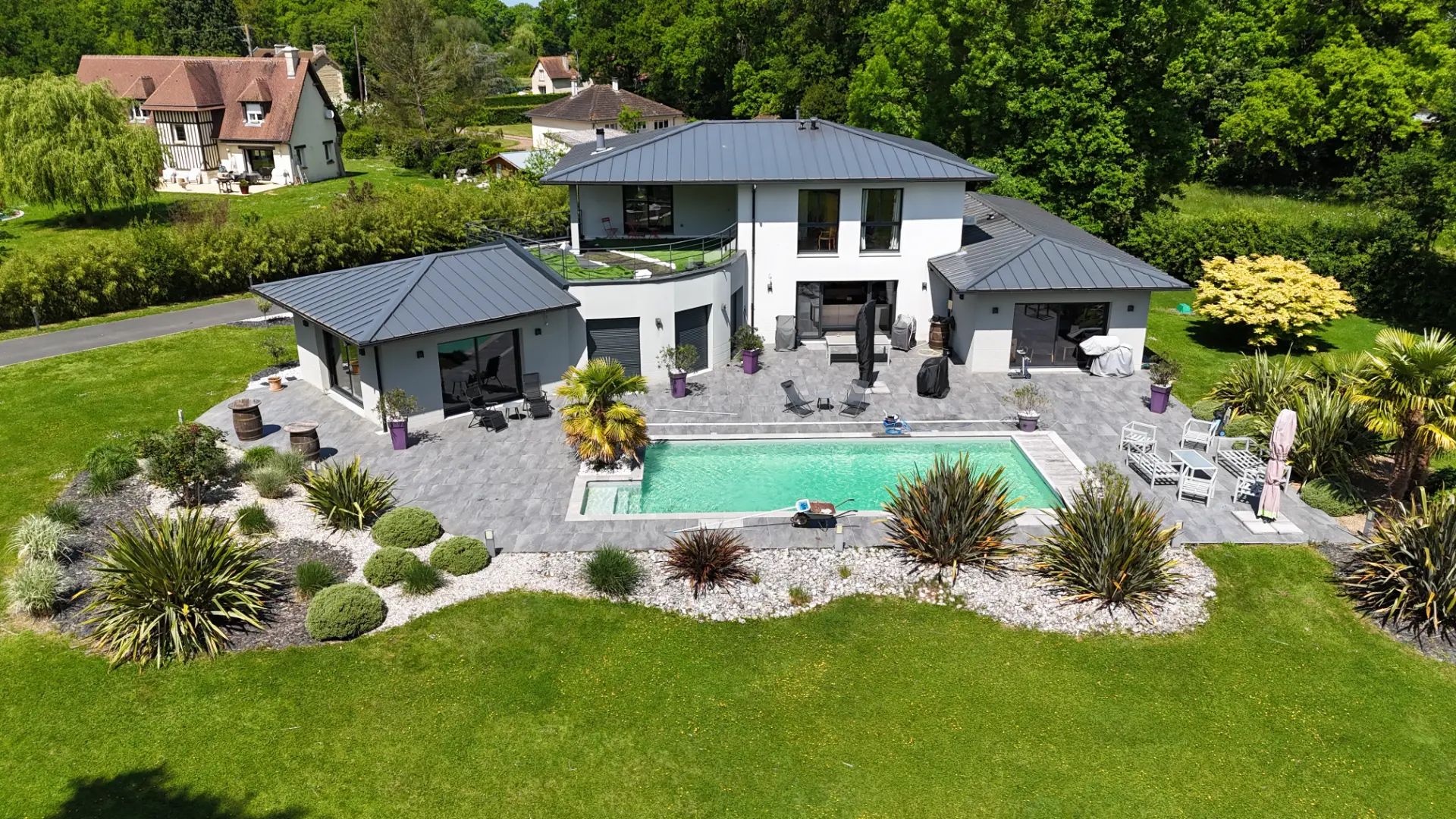 Aménagement d'une terrasse en carrelage au Calvados